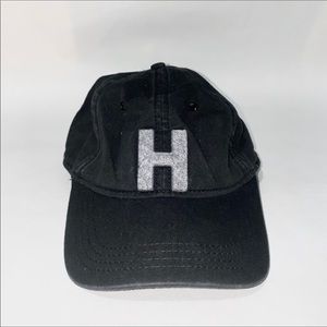 Tommy Hilfiger Adjustable Black Dad Hat Grey Logo